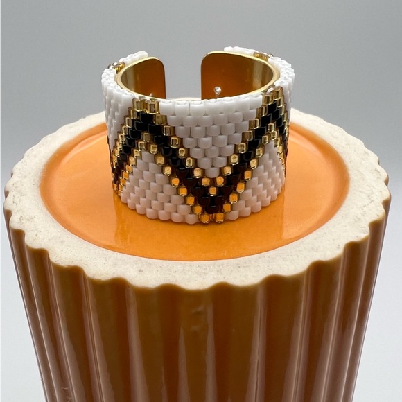 Stylish Miyuki Beaded Adjustable Rings - Boho Chic Statement Rings - Picture 8 of 12